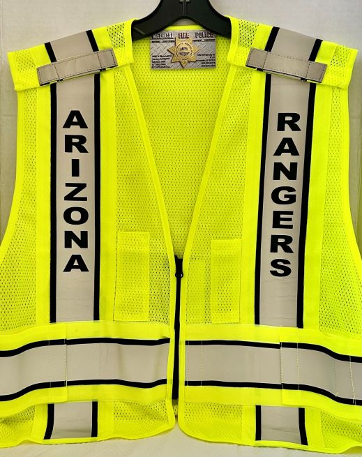 ARIZONA RANGERS HI-VISIBILITY TRAFFIC VEST. - ANSI 207-206.